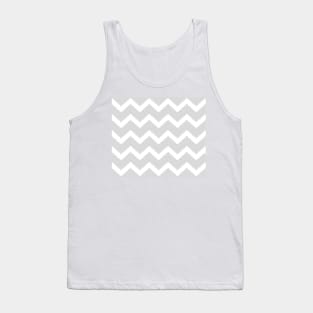 Zigzag geometric pattern - gray and white. Tank Top